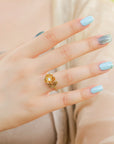 Women’s Fashion Retro Flower Ring – Adjustable 925 Silver