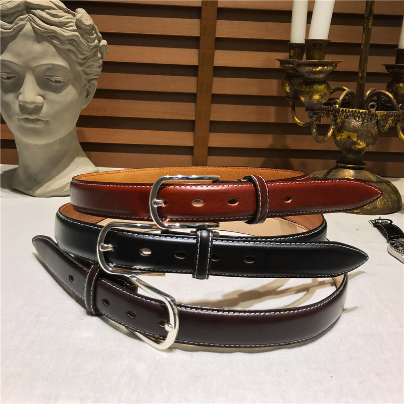 Versatile Retro cow hide Leather Belt women