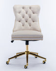 Velvet Fabric Tufted Button Home Office Chair ( USA ONLY + 3 TO 5 DAYS SHIPPING)