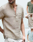 Casual linen polo shirt