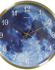 12-inch Wall Clock For Home Decoration Blue Moon