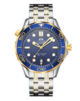 Mechanical Luminous Steel Strap Watch Men – Automatic Two-Tone Stainless Steel 42mm Calendar Wristwatch