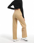 Women’s Autumn Straight Wide-Leg Jeans – High Waist Comfort Fit