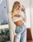 Women’s Camisole + Long-Sleeve Blouse Two-Piece Set – Slim-Fit Khaki Street-Style Layered Outfit