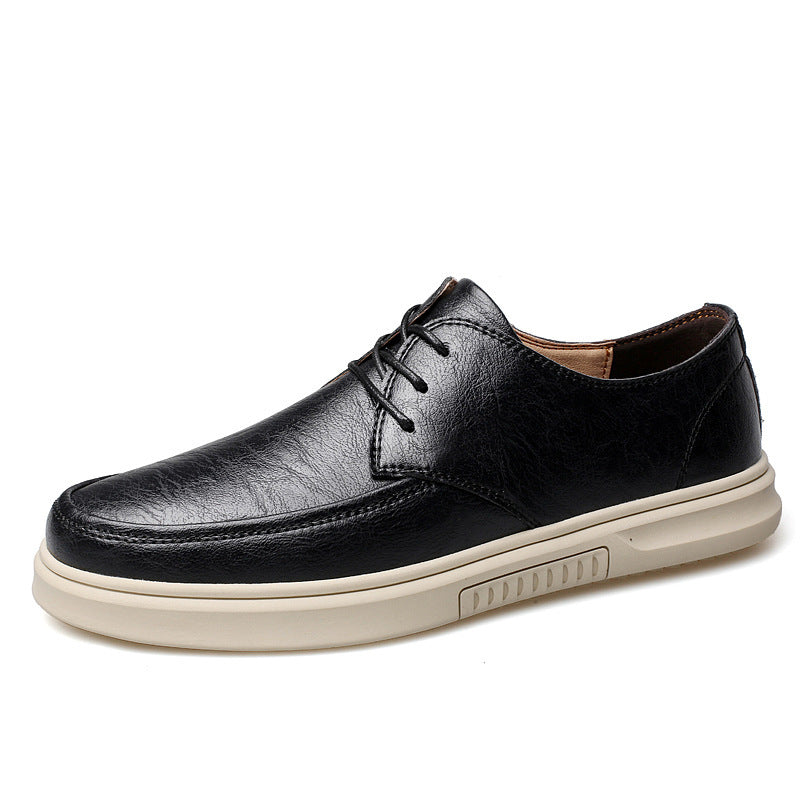 Men genuine Leather Versatile Single-layer Shoes