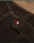 Men’s Mid-Waist Corduroy Straight Pants – Coffee Yupi Overalls Style