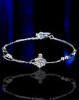 1 Carat / 65mm High Carbon Stone, S925 Sterling Silver Bracelet For Women