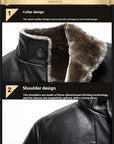 Men's Mid-length  Collar Sheepskin Thickened Fur Overcoat Coat