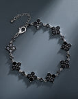Women’s Flower Rhinestone Bracelet – Sparkling Zircon Copper Hand Jewelry