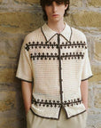 Men's Contrast Short-sleeved Sweater