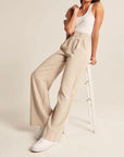 High Waist Trousers With Pockets  Women