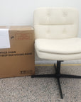 Large Size Armless Home Office Desk Chair Vanity Chair No Wheels ( USA ONLY + 3 TO 5 DAYS SHIPPING)