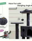 54 Inch Cat Tree, Indoor Cat High-rise Multi-story Tower ( USA ONLY + 3 TO 5 DAYS SHIPPING)