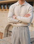 Men's Thickened Warm Base Sweater With Lapel