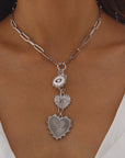 Cold Wind Heart-shaped Alloy Pendant Clavicle Chain