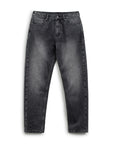 Men’s Washed Gray Tapered Pants – High Waist Cotton Radish Fit pants