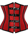 Belt Buckle Corset Red Shapewear For Women