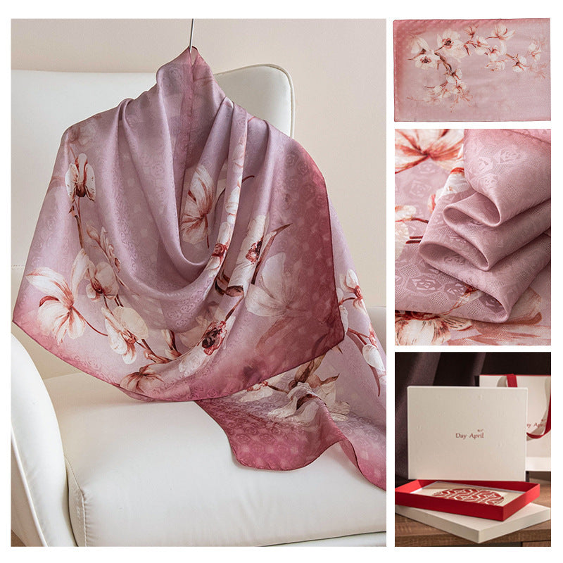 Women’s 100% Mulberry Silk Printed Scarf Wrap
