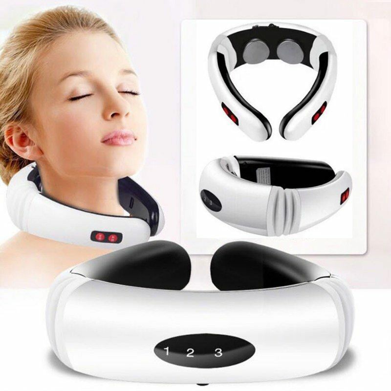 Electric neck massager with far infrared thermal pain relief