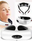 Electric neck massager with far infrared thermal pain relief