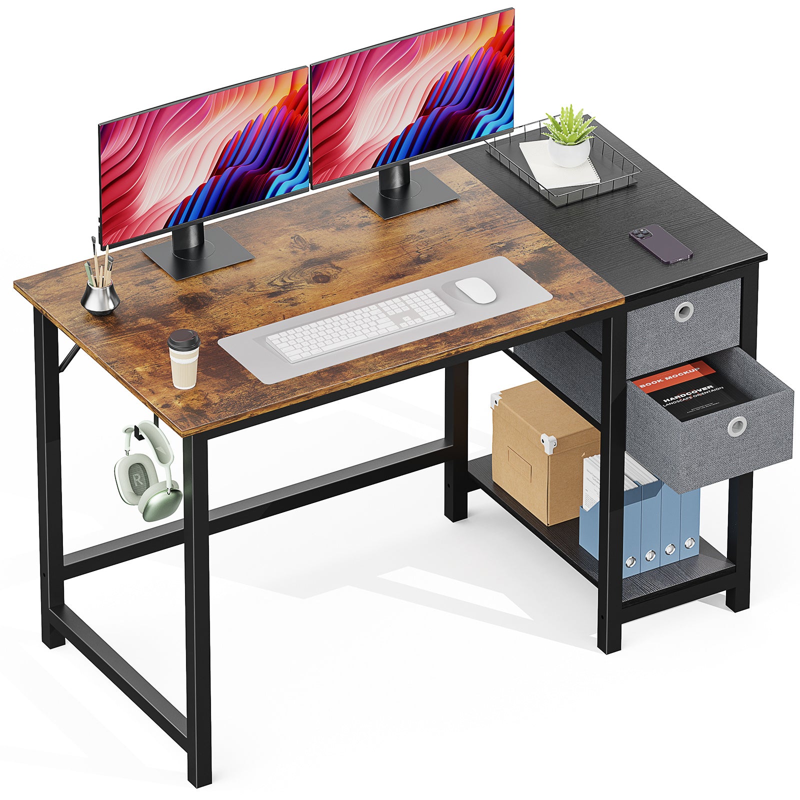 Computer Desk With Drawer ( USA ONLY 3 TO 5 DAYS SHIPPING)