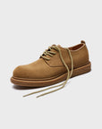 Men’s American Retro Cowhide Work Shoes – Waterproof Leather Outdoor Derby Boots