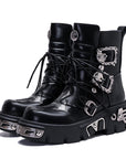 Retro  Punk Workwear High Leg Boot