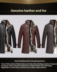 Men's Mid-length  Collar Sheepskin Thickened Fur Overcoat Coat