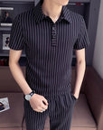 Men's short sleeve shorts suit two piece set