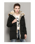 Rabbit Fur  Mid-length Padded Coat Women