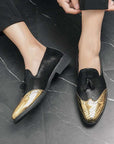 British Korean Version Of The Trend Pointed Gold Small Leather Shoes Men