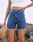 Women Loose High-Waist Denim Shorts – Casual Cotton Blend Summer Relaxed Fit Jean Shorts