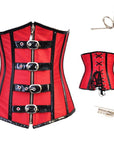 Belt Buckle Corset Red Shapewear For Women