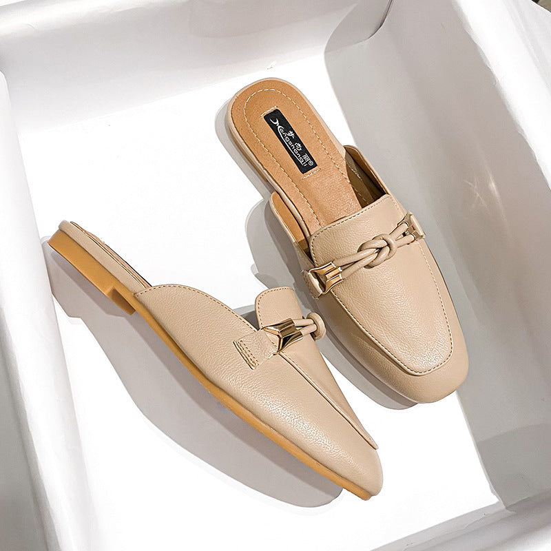 Women’s Closed-Toe Half Slippers – Casual Comfort with Chic Simplicity