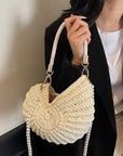 Women’s Handmade Woven Bag – European & American Retro Shell Shape