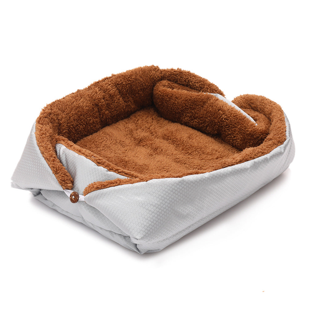 Pet Bed Mat New Pet Soft Dog Cat Blanket Fleece Cat Bed Mat Soft Warm Sleep Mat Cat Supplies Winter Foldable Pet Cushion