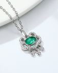 Natural Emerald Necklace Women's