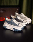 Women's White Summer Shoes - Breathable Casual Sneakers - Lightweight Walking Shoes for Women