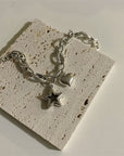 925 Sterling Silver Vintage Love Star  Bracelet