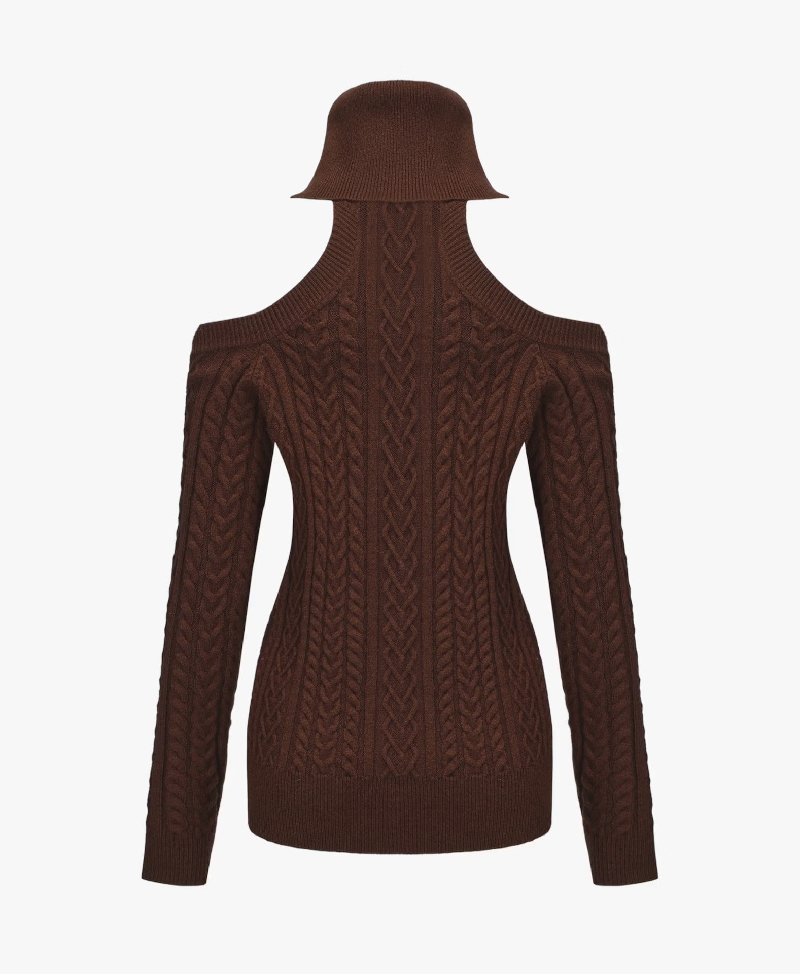 Women’s Twist Knit Lace-Up Dress – Strapless Slim-Fit Turtleneck Halter Style