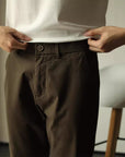 Business Men's Slim-fit Cropped pants