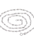 HQ S925 Sterling Silver Ingot Chain White gold plated