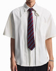 Men’s Summer Anti-Wrinkle Shirt – Loose Fit Non-Iron Short Sleeve