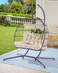 2 Person Outdoor Rattan Hanging Chair ( USA ONLY + 3 TO 5 DAYS SHIPPING)