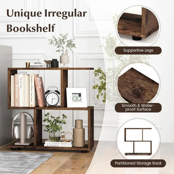 Transform Your Space With These Stylish 2-Tier Wooden Bookcases ( USA ONLY 3 TO 5 DAYS SHIPPING)