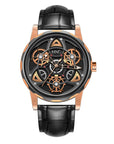 Black Gold Trend Three Dimensional Watch Personality Gear Gyro Season To Run Watch Men