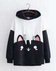 Women’s Forest Fleece Hoodie – Cozy Autumn & Winter Cartoon Style