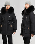 Cross-border Fleece-lined Thickened Fit Slimming Cotton Coat women