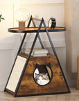 Cat House ,end Table. Wood Cat Condo Black Vintage Pet Furniture ( USA ONLY + 3 TO 5 DAYS SHIPPING)