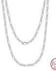 S925 Sterling Silver Necklace  Carven Design Chain WOMEN